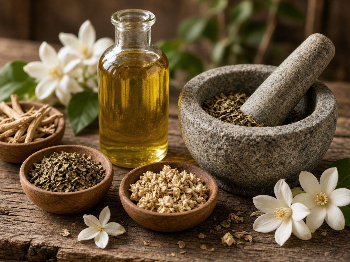 Ayurvedic oils and herbs
